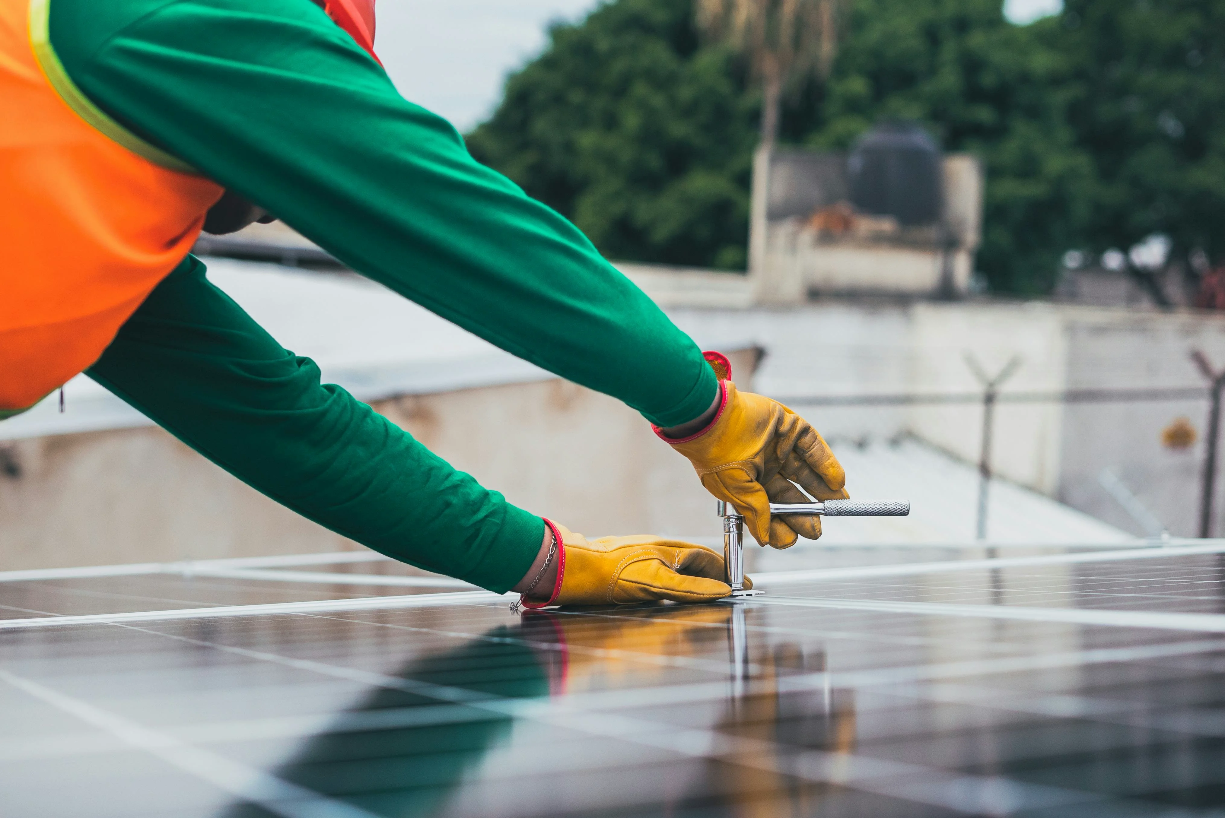 Solar panel farm installation