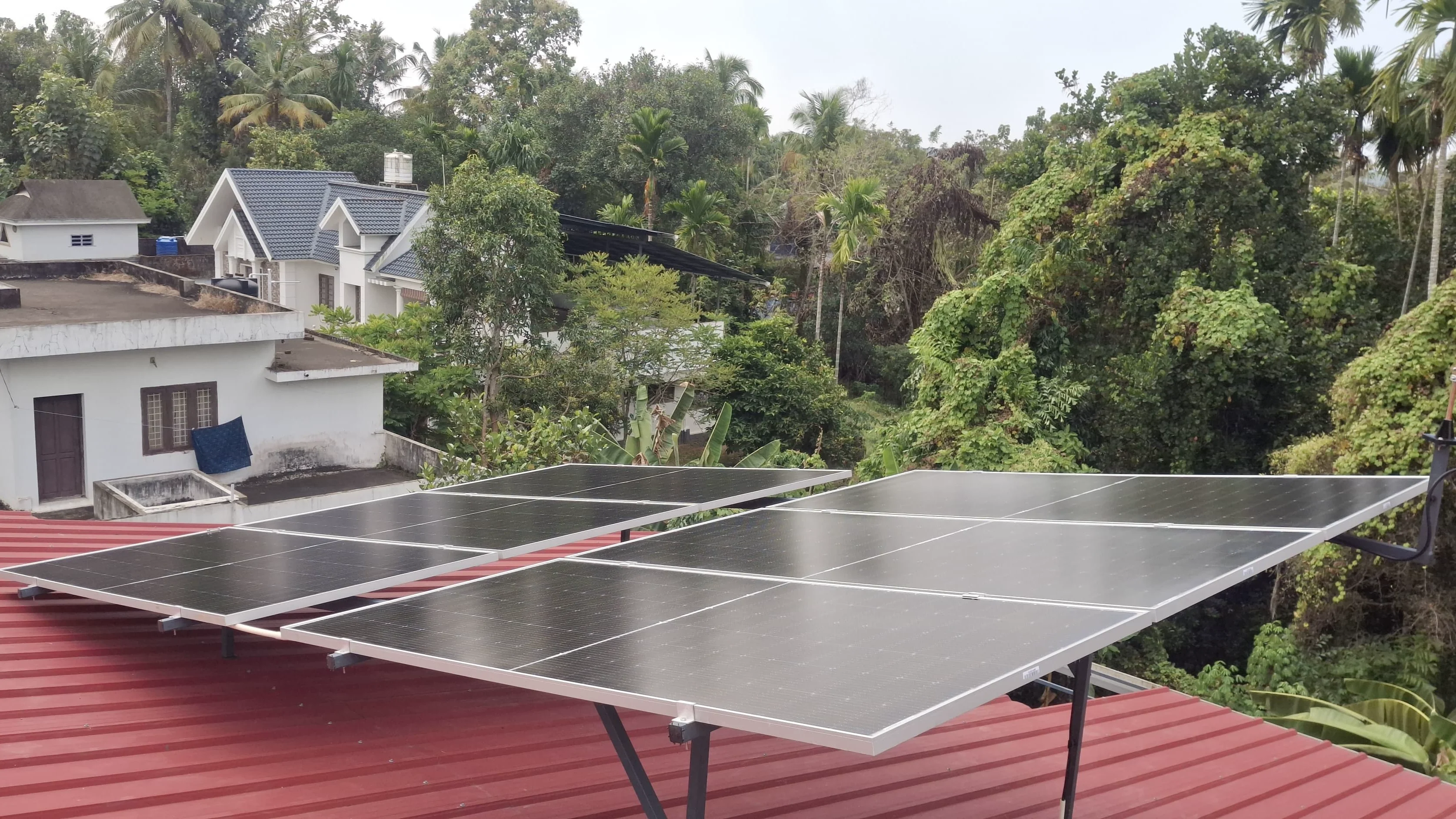 Solar panel on residential home