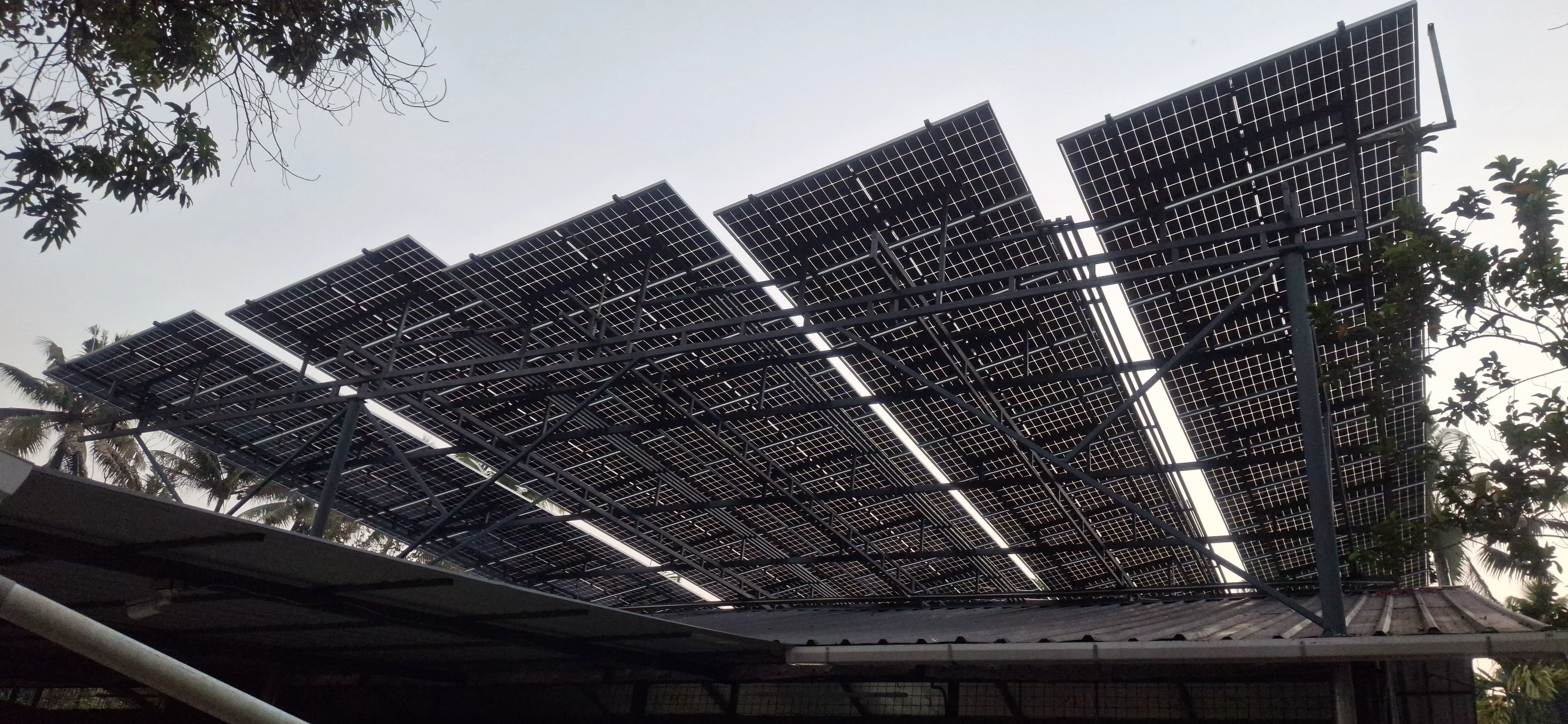 Residential solar panel installation